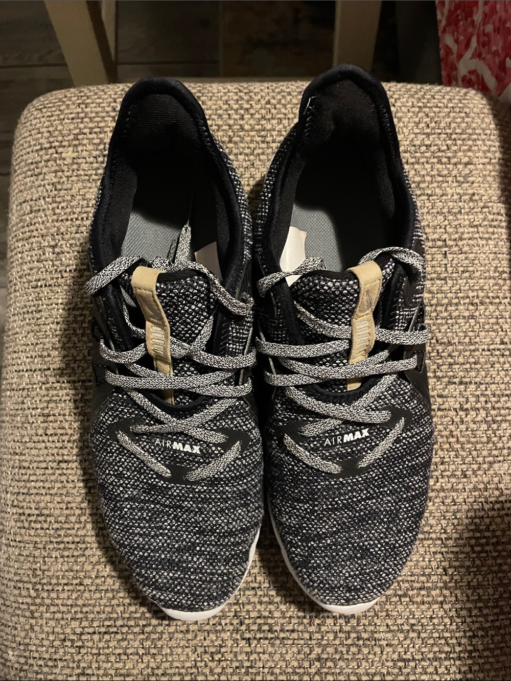 Nike Women’s Black and Grey Knit Air Max Sneakers